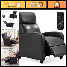 Massage Recliner Chair with Lumbar Support, Fabric Reclining Sofa for Living Roo