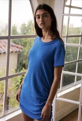 NWT FREE PEOPLE Tate Mini Dress XS SUPER SONIC BLUE 
