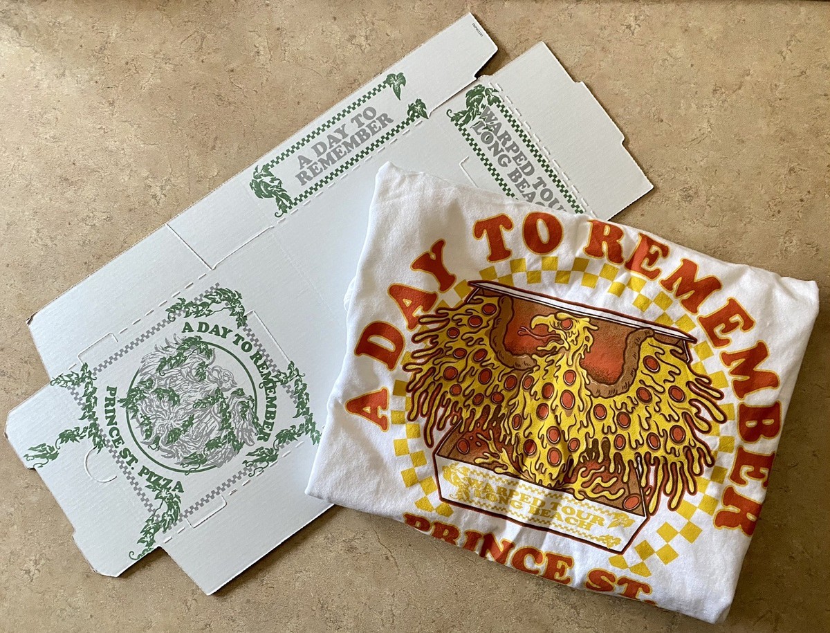 Sold Out! 2025 Vans Warped Tour A Day To Remember Pizza Shirt