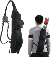 Archery Back Canvas Arrow Quiver Arrow Holder Shoulder Hanged Target Shooting Qu