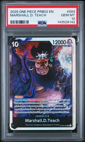 PSA 10 Marshall D. Teach OP09-093 2025 Prb02 Premium Booster Best of Best