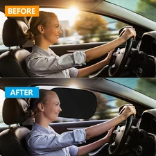 2PCS Car Window Shades, 19.69"×12.13" Static Cling Auto Side Window Sunshade,...