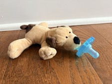 WubbaNub Pacifier Puppy Dog Binky Infant 0-3mo Plush Soothie