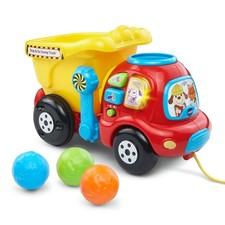 VTech Drop  Go Dump Truck Toy - Yellow - Develops Motor Skills  Imagination