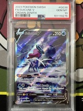 PSA 10 Suicune V FA #GG38 Pokemon Crown Zenith Galarian Gallery ENGLISH GEM MINT