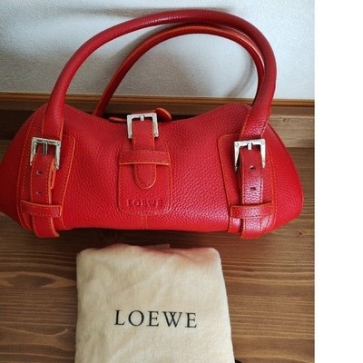 LOEWE Senda 2way Handtasche Anagram Rot Leder Echt mit Staubbeutel Gebraucht