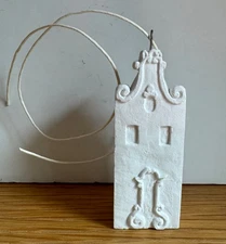 Laurie Poast Studio Sculpture Unglazed White Porcelain Amsterdam House Ornament