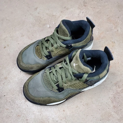 Nike Air Jordan 4 SE Retro Low Ragazzi 13C Artigianali Olive Sneakers Atletiche FB9929 200