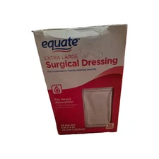 Equate Extra Large Absorbent Surgical Dressing 12 Count Open Box