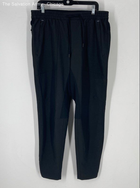 Lululemon Mens Black Tapered Leg Pockets Activewear Track Pants Size X-Large
