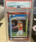 2024 Panini Donruss - Rated Rookie Bo Nix #369 Optic Preview Red Wave Prizm (RC)