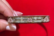 1970 Michaela Frey Brown Pink Green Floral En...