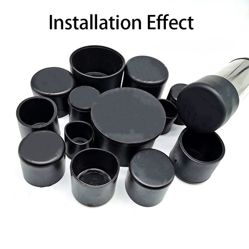 Black Rubber Round Tube Sleeve Applicable Protective Rubber Sleeve OD: 6mm~76mm - Picture 6 of 12
