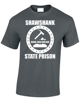 SHAWSHANK STATE PRISON HERREN T-SHIRT FILM INSASSE GEFÄNGNISAUSBRUCH KLASSIKER