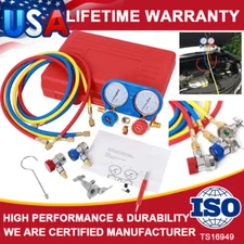 4Way AC Diagnostic Manifold Gauge Set for Air Conditioner Freon Coolant Charging