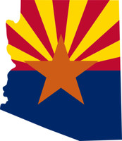 Aufkleber Arizona Landkarte Autoaufkleber Sticker 20 X 22 Cm Konturschnitt