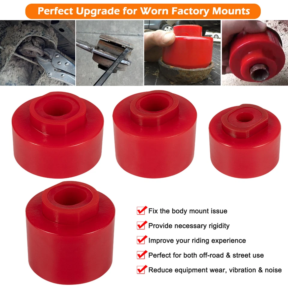 Kit de buje de montaje de carrocería Prothane 6-116 para Ford Explorer Sport Trac 01-05 2/4 W Foto 3 de 4