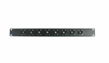 1 Space Rack Panel Loaded with 8 BNC Pass Through Connectors