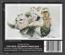 Hershey's Reese's  Empire Strikes Back STAR WARS Card LUKE ON A TAUNTAUN Classic