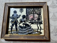 Vintage Deltex Products Brooklyn NY "Sweet Romance" Silhouette #1 - Framed