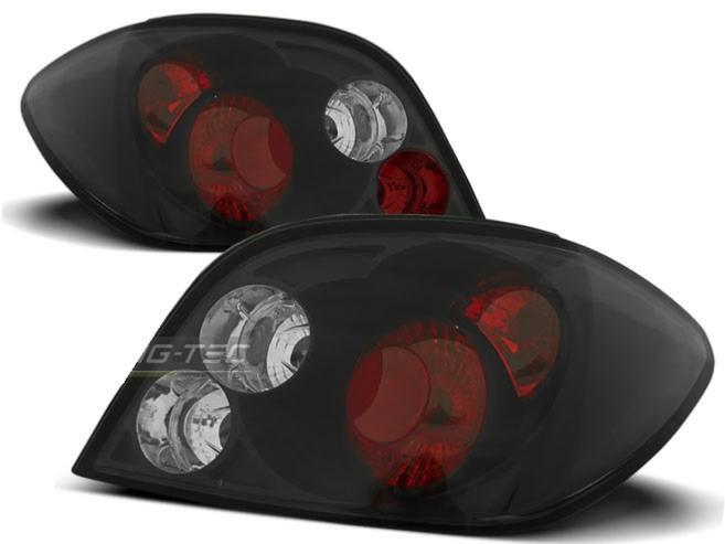 Feux arriere Peugeot 307 noir avec optiques assombris et haute visibilite de nuit