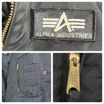 Alpha Industries Vintage 90s CWU 45 Bomber Jacket Black Men