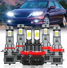 For Honda Accord Sedan 4-door 2013-2015 Led Headlight Fog Light Bulbs White Kit