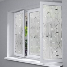 Bamboo Static Cling Window Films Frosted Glass Sticker Opaque Bedroom Home Decor