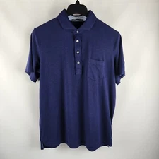 Greyson Shirt Mens Large Blue Golf S/S Polo Embroidered Logo