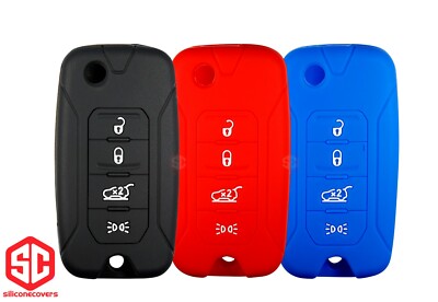3x New Key Fob Remote Fobik Silicone Cover Fit / For Jeep Renegade