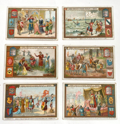 ブリッツ ポスター バレンタイン 1890 Liebig Advertisement Cards Set Of 6 French Japanese