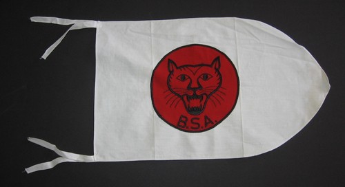 Vintage BSA Embroidered Jaguar Panther Cloth Patrol Flag 1950s Boy Scout 2 Sided