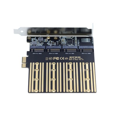 M.2 SSD auf PCI-E X1 Adapter 4 SATA SSD auf PCIe 3.0/4.0