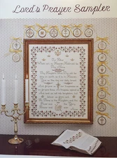 Margaret McKee Lord's Prayer Sampler w/Linen/Gold Thread 1989