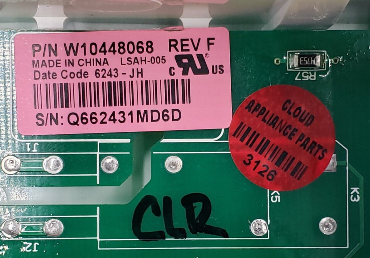 Genuine Whirlpool Dryer Control Board W10448068 Same Day Ship & 60  