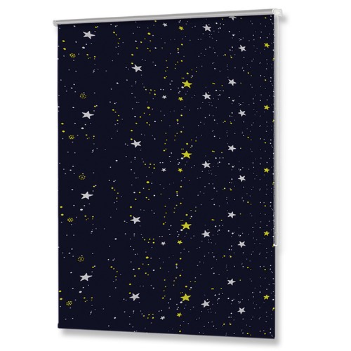 Klemmfix Rollo Sterne 75x150cm Verdunkelung ohne Bohren Thermo - Bild 2 von 8