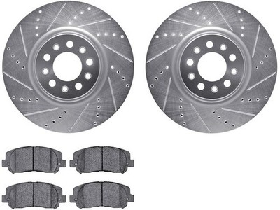 For 2014-2022 Jeep Cherokee Brake Pad and Rotor Kit Dynamic Friction 37561FVCF