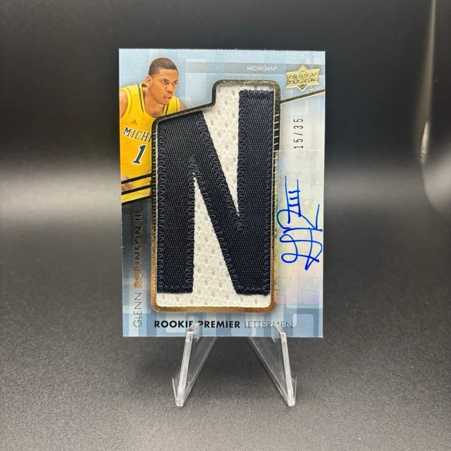 Glenn Robinson III 2014 UD Lettermen #RL-GR Rookie Premier Letterman Auto N /35