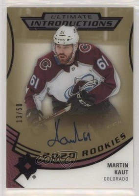 2020 Upper Deck Ultimate Collection Gold 13/50 Martin Kaut Rookie Auto RC 07yb