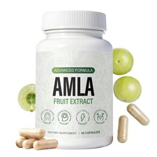 Organic Amla Capsules 1000mg Indian Gooseberry Amla Fruit Supplement