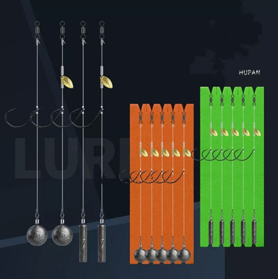 10pcs Bass Fishing Drop Shot Ready Rigs Swivel Hook Leader Lead Weight Wacky Rig