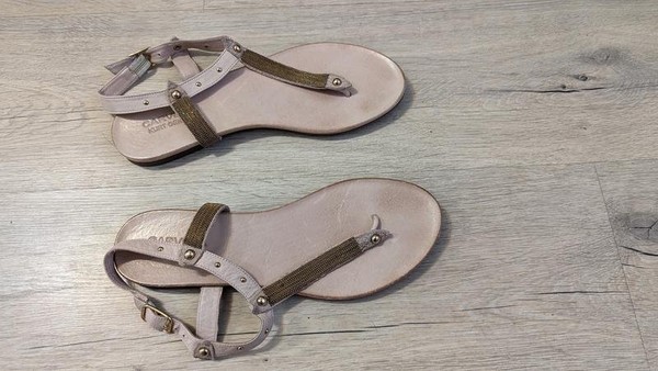Women Carvela Heels Beige Leather 41