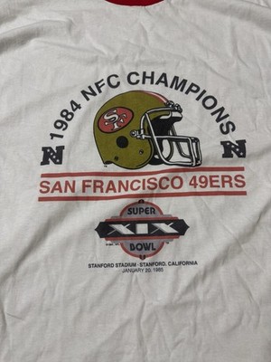Vintage San Francisco 49ers Super Bowl XIX 1984 NFL Ringer T-shirt Men s Sz 2XL