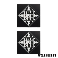 Telefunken Radio Custom Made White on Black logo Badge 38mm(1.49")X38mm(1.49")