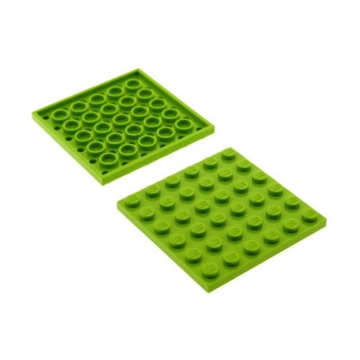 2x Lego Bau Platte 6x6 lime grün Basic Grundplatte 3942 41094 3189 4525858 3958