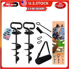 USA Dog Tie Out Stake Triple Lock Heavy Duty Dog Anchor for Large Dogs
