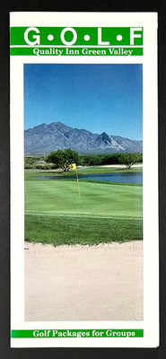1990s Quality Inn Green Valley Arizona Golf Packages Vintage Travel Brochure Map