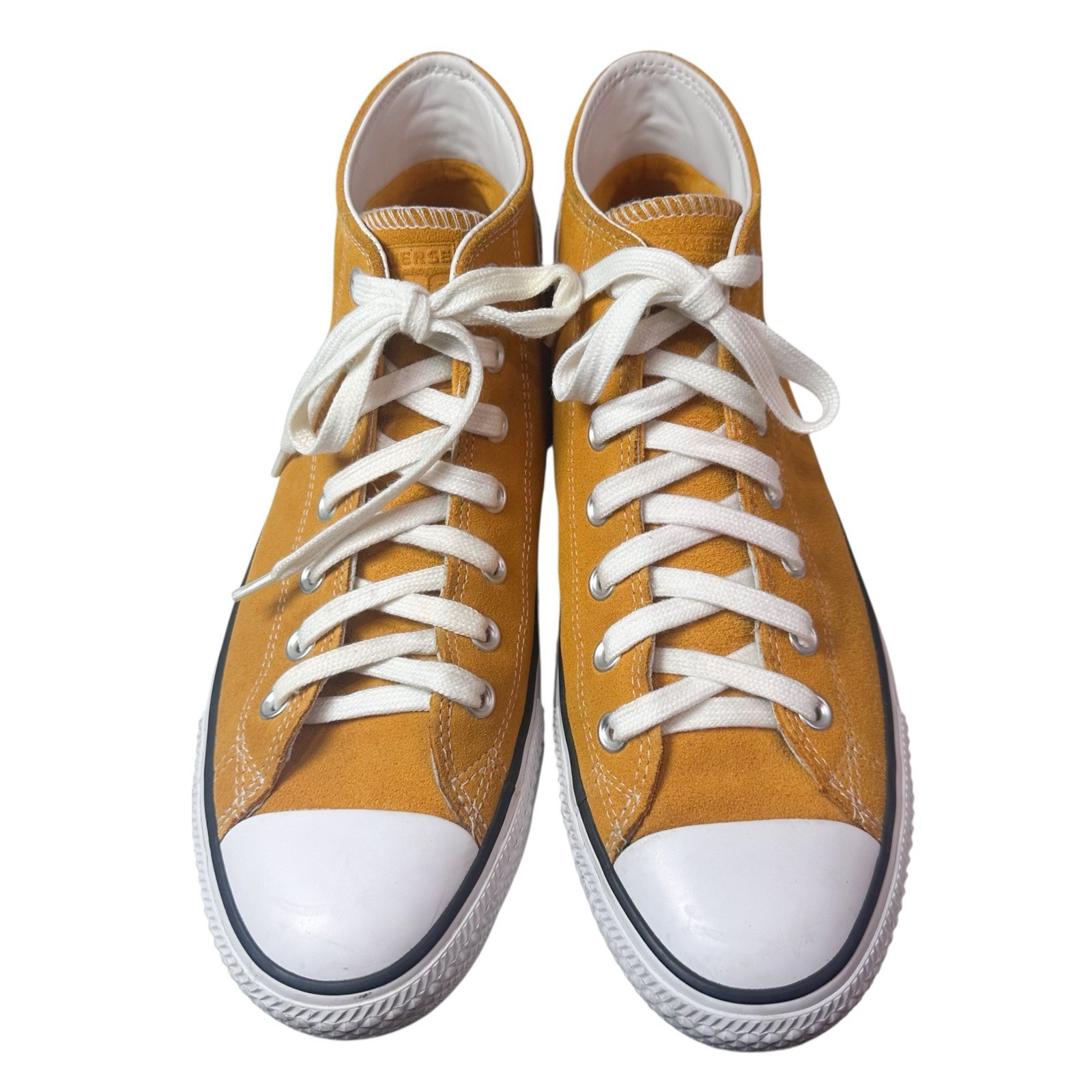 Carefully Chosen ❤️ mustard yellow Converse high tops Size W 11.5/M 9.5 thumbnail 11
