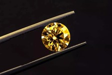 Natural Yellow Lab Grown Diamond 3Ct Round Shape VVS1 Clarity Certified M115
