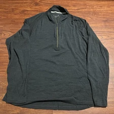 Smartwool 1/4 Black Thermal Zip Merino Wool Men’s XXL